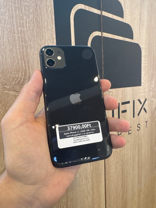 Apple iPhone 11 128GB 100% akku kártyafüggetlen 1 év garancia