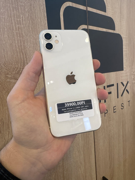 Apple iPhone 11 128GB 100% akku kártyafüggetlen 1 év garancia