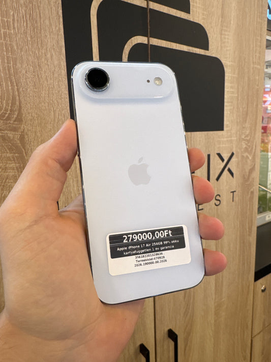 Apple iPhone 17 Air 256GB 99% akku kártyafüggetlen 1 év garancia