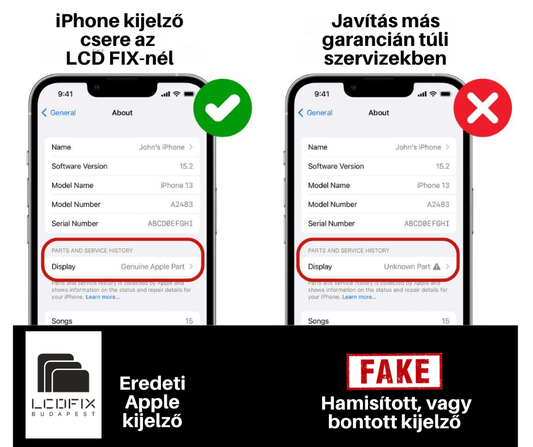 Apple iPhone 14 Plus Kijelző csere eredeti Apple alkatrésszel - 1 órán belül - LCDEAL
