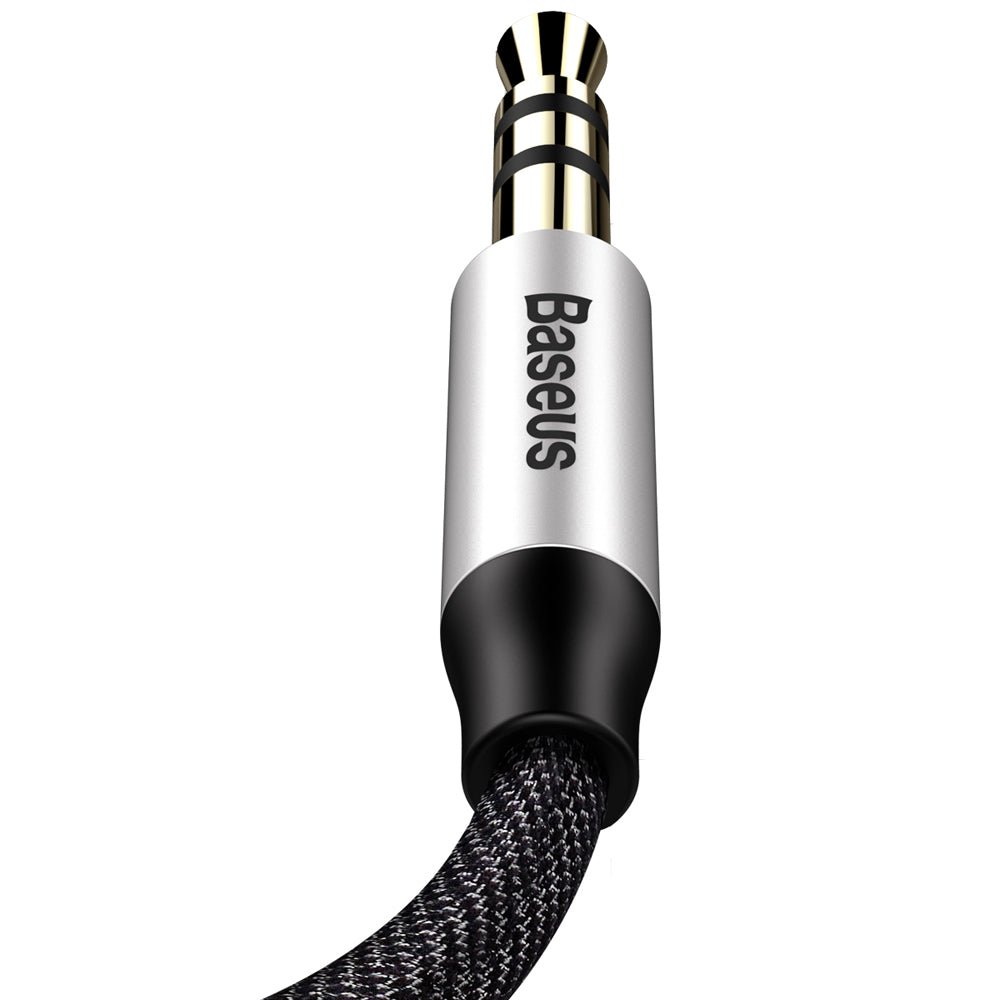 Baseus cable audio Yiven M30 jack 3,5 mm - jack 3,5 mm 1,5 m silver - black - LCDEAL