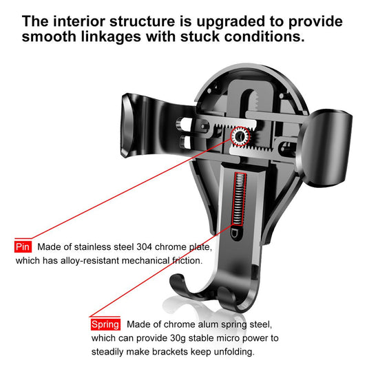 Baseus car holder Osculum gravity black - red - LCDEAL