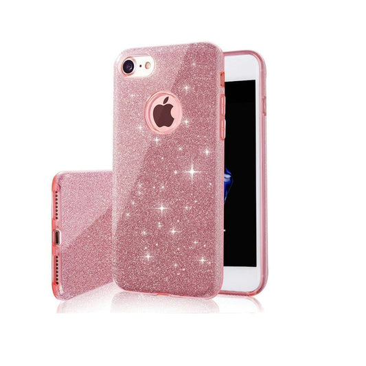 Glitter 3in1 case for iPhone XR pink - LCDEAL
