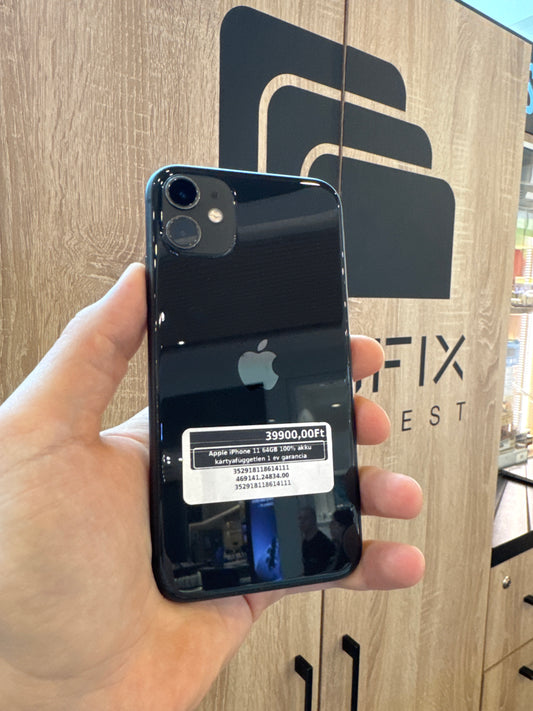 Apple iPhone 11 64GB 100% akku kártyafüggetlen 1 év garancia