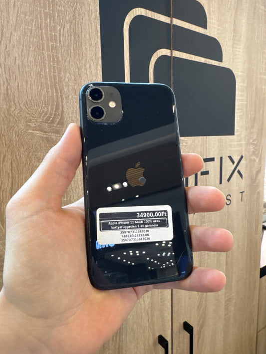 Apple iPhone 11 64GB 100% akku kártyafüggetlen 1 év garancia