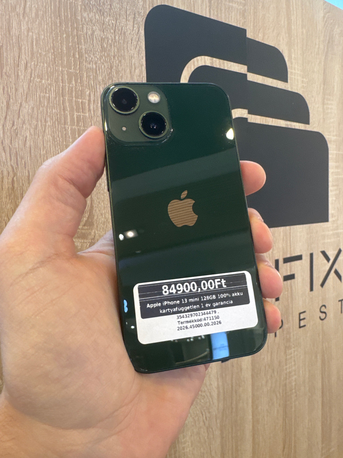 Apple iPhone 13 mini 128GB 100% akku kártyafüggetlen 1 év garancia