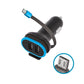 Forever CC - 02 car charger 2x USB 3A black with microUSB cable 0,2 m - LCDEAL