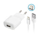 Forever TC - 01 charger 1x USB 2A white + Lightning cable - LCDEAL