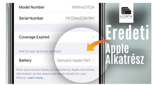 iPhone 12 akkumulátor csere eredeti Apple alkatrésszel - 1 órán belül - LCDEAL